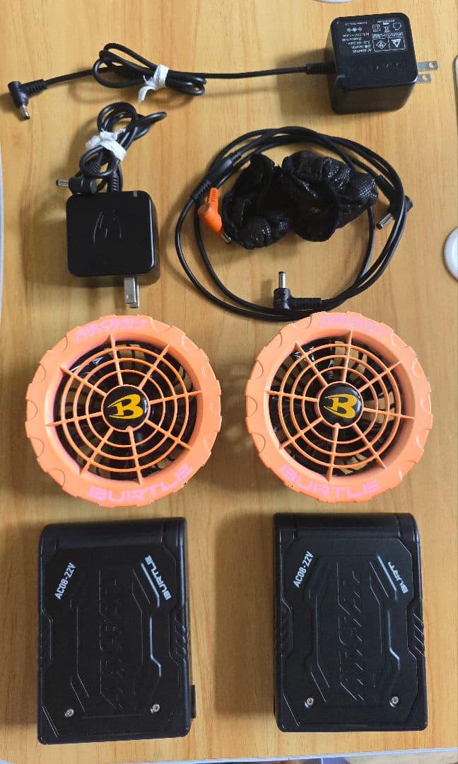 Burtle オレンジファンとバッテリーセット