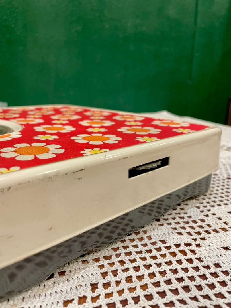 体重計 昭和レトロ ヘルスメーター 花柄 レトロポップ インテリア 当時物