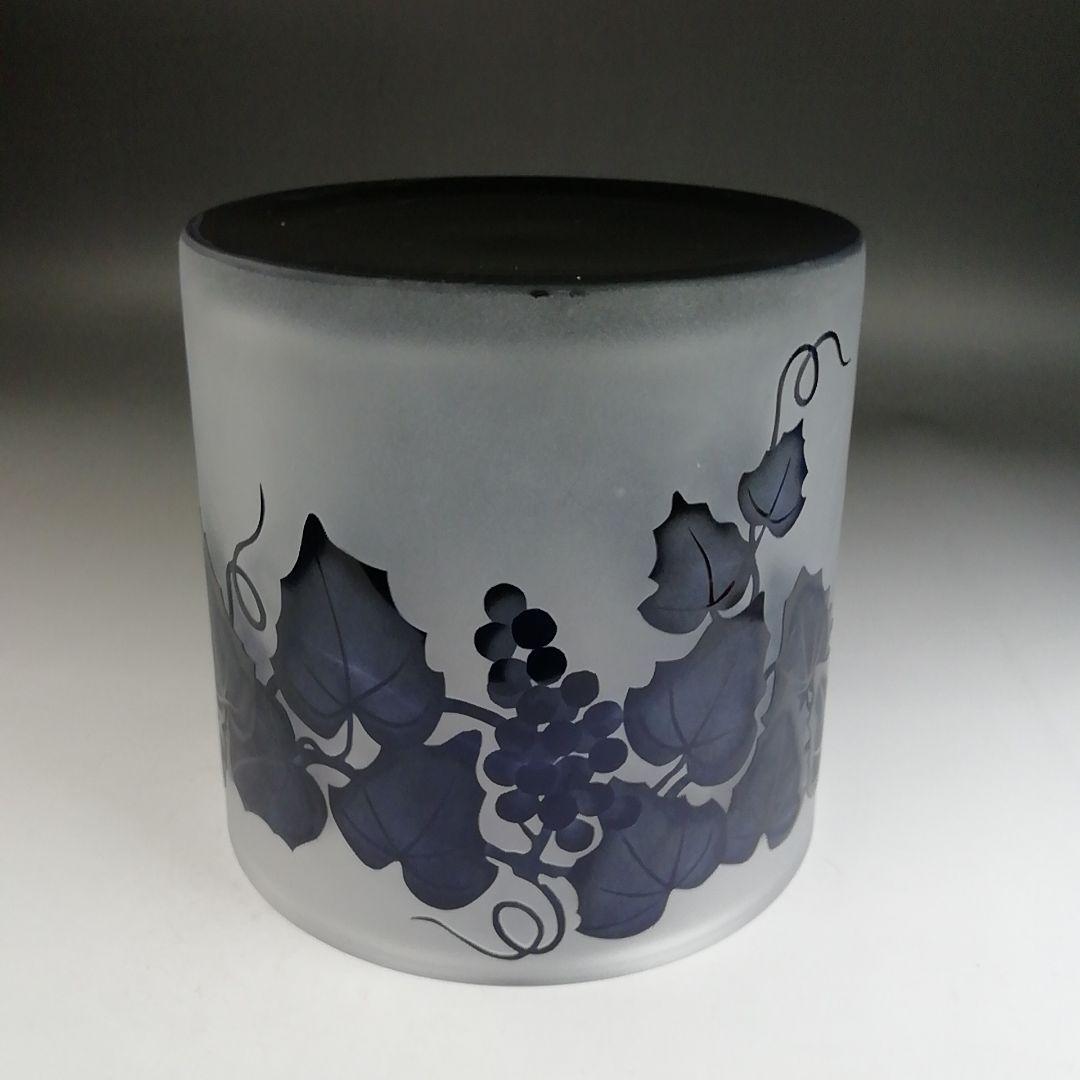 Ｗ３８２　水指　『義山　葡萄』『水崎長寿 造』　共箱　茶道具