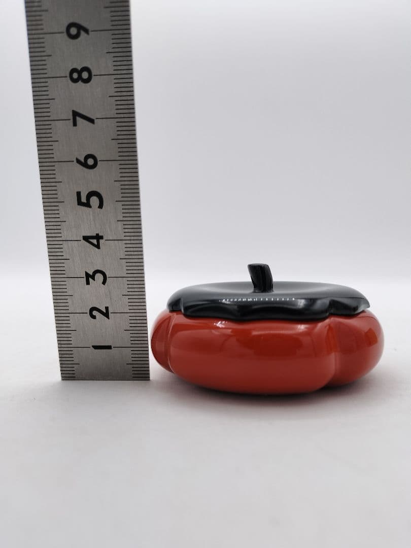 c633 香合 柿型 漆器 和幸 木箱 茶道具 古物