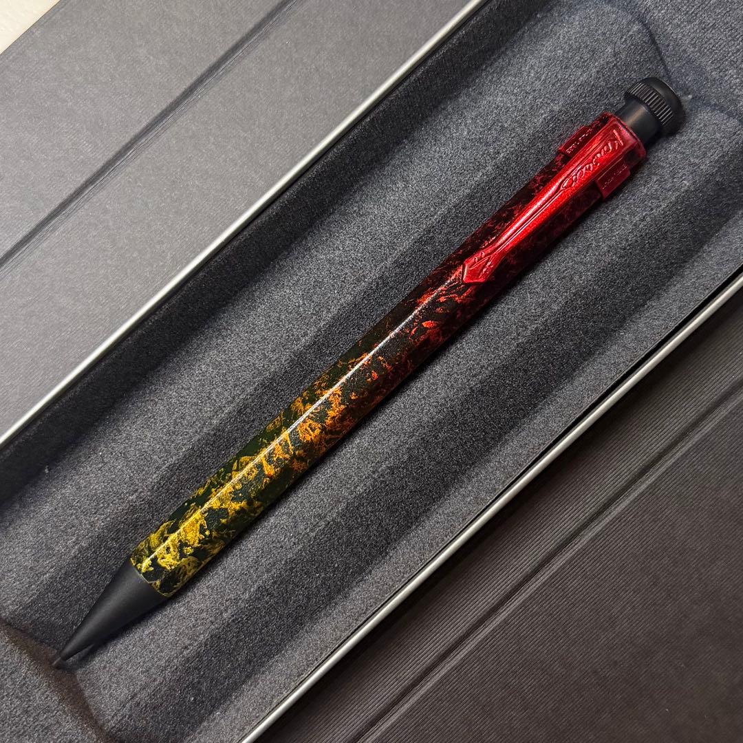 カヴェコスペシャル　シャーペン　0.5mm レッド×オレンジ　ラップ塗装