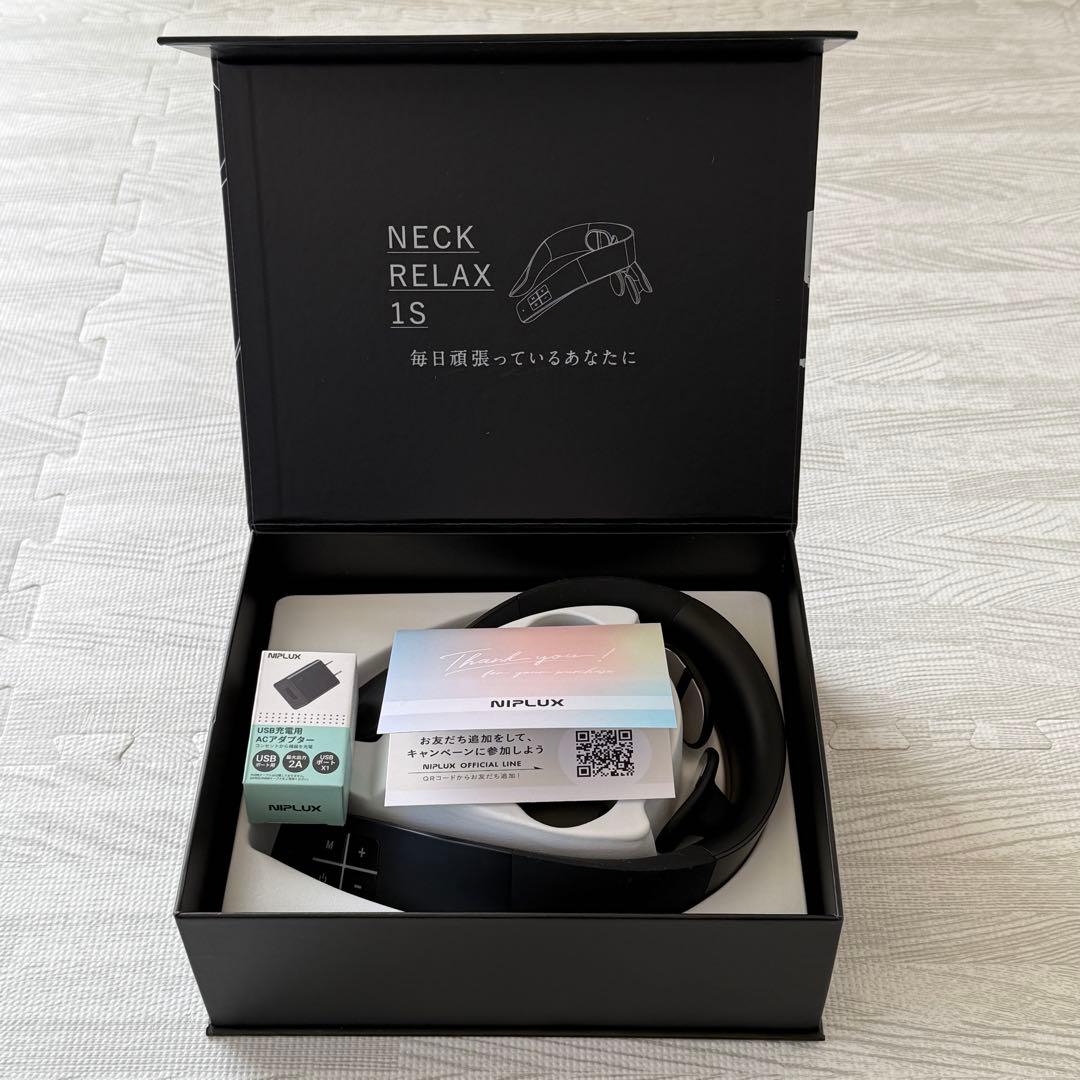 NIPLUX NECK RELAX 1S 首こり 肩甲骨 低周波 コードレス 黒