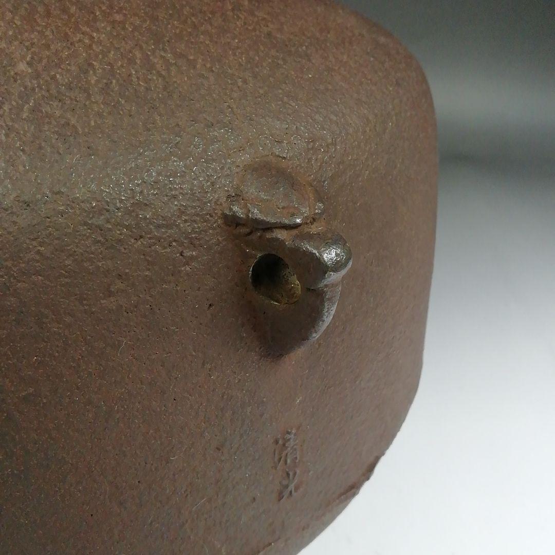 Ｗ４２０　茶釜　『尻張釜』『釜師　佐藤清光』『鉄釜』　共箱　茶道具