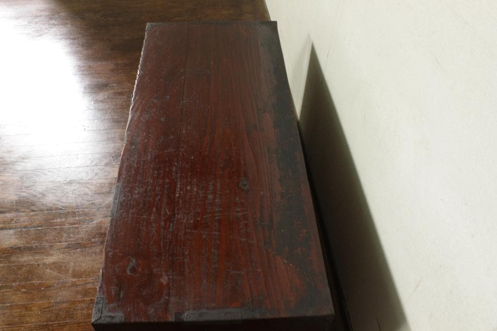 米沢箪笥 前栗 桜丸金具 扉付 時代箪笥 ローボード