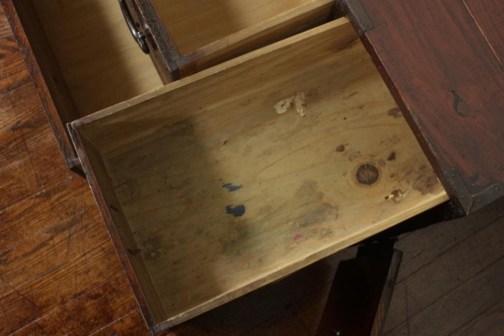 米沢箪笥 前栗 桜丸金具 扉付 時代箪笥 ローボード