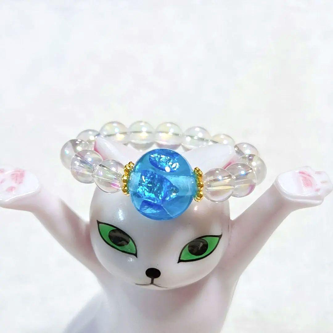 専用です☆ホタルガラスとレインボーオーラ水晶のゴムリング　他5品