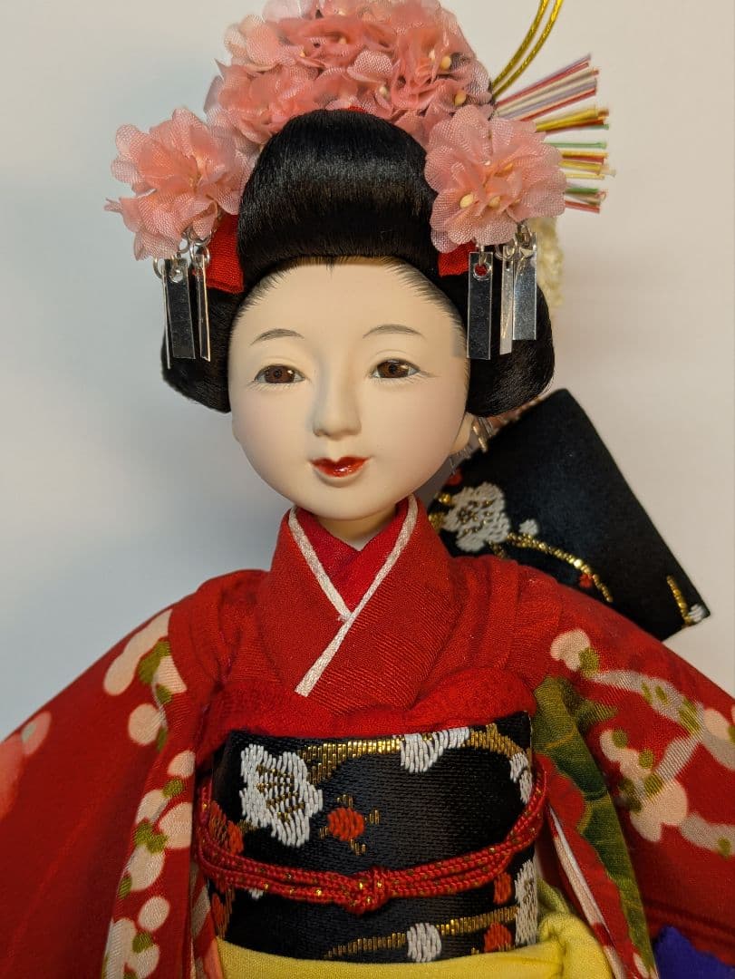 手足稼働　1/6　胡粉仕上げのヘッド付ドール　禿『乙羽』衣装スタンド付き