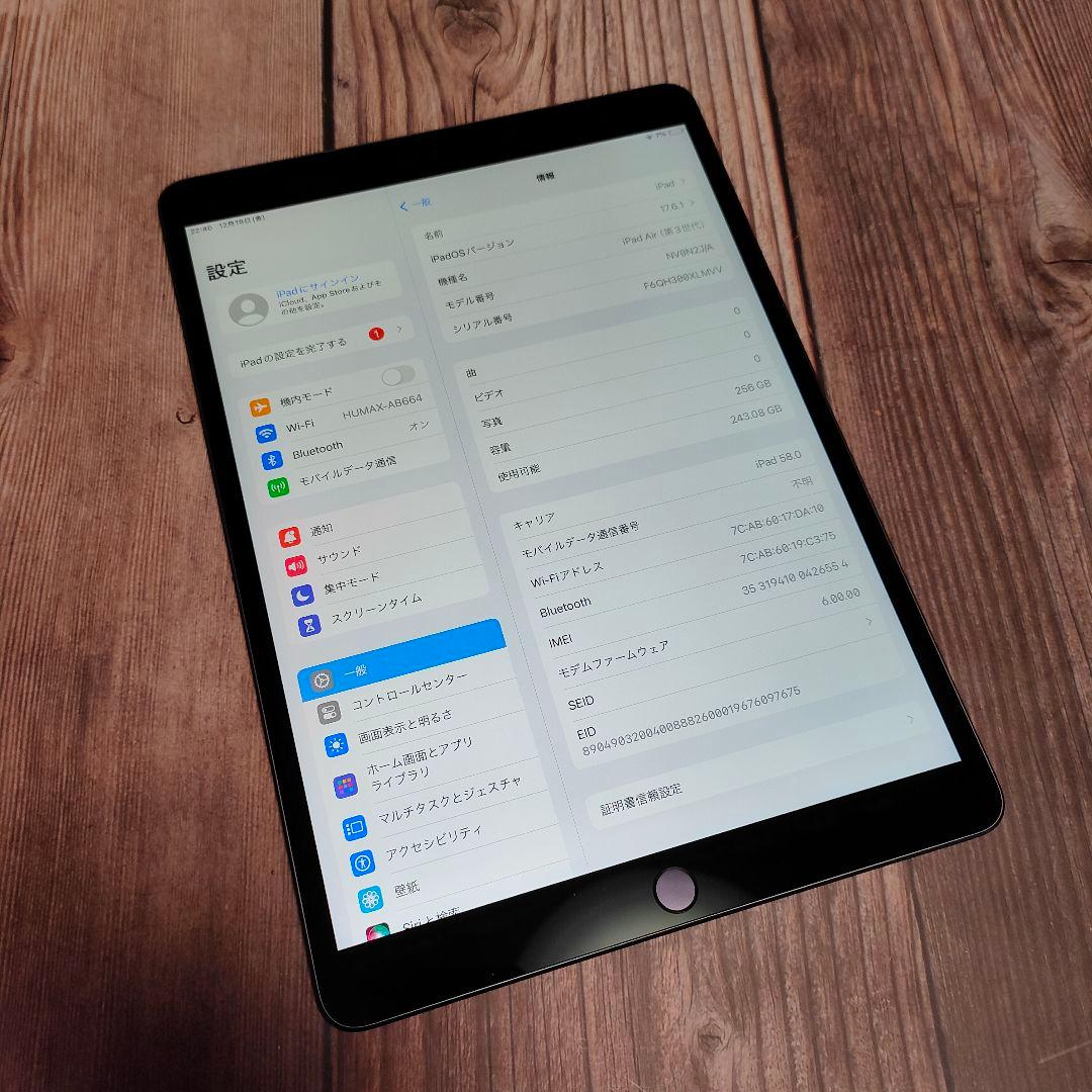 iPad Air 3世代 256GB SIMフリー 美品