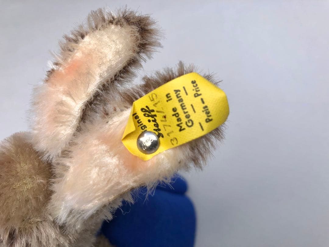 Steiff　ウサギのギフトカバー　Betthupferlhase　青オールID