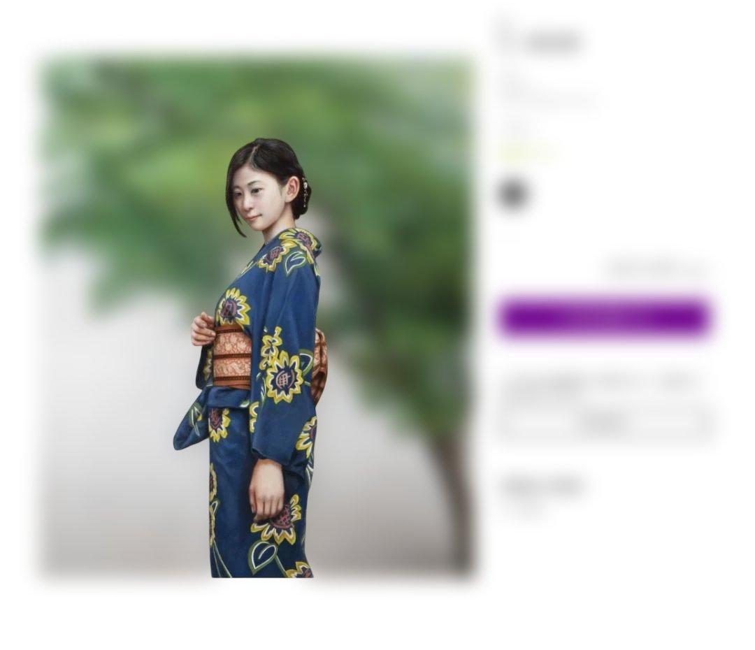 疋田正章「幽遠」裸婦 共シール 10号 ホキ美術館大賞入選画家