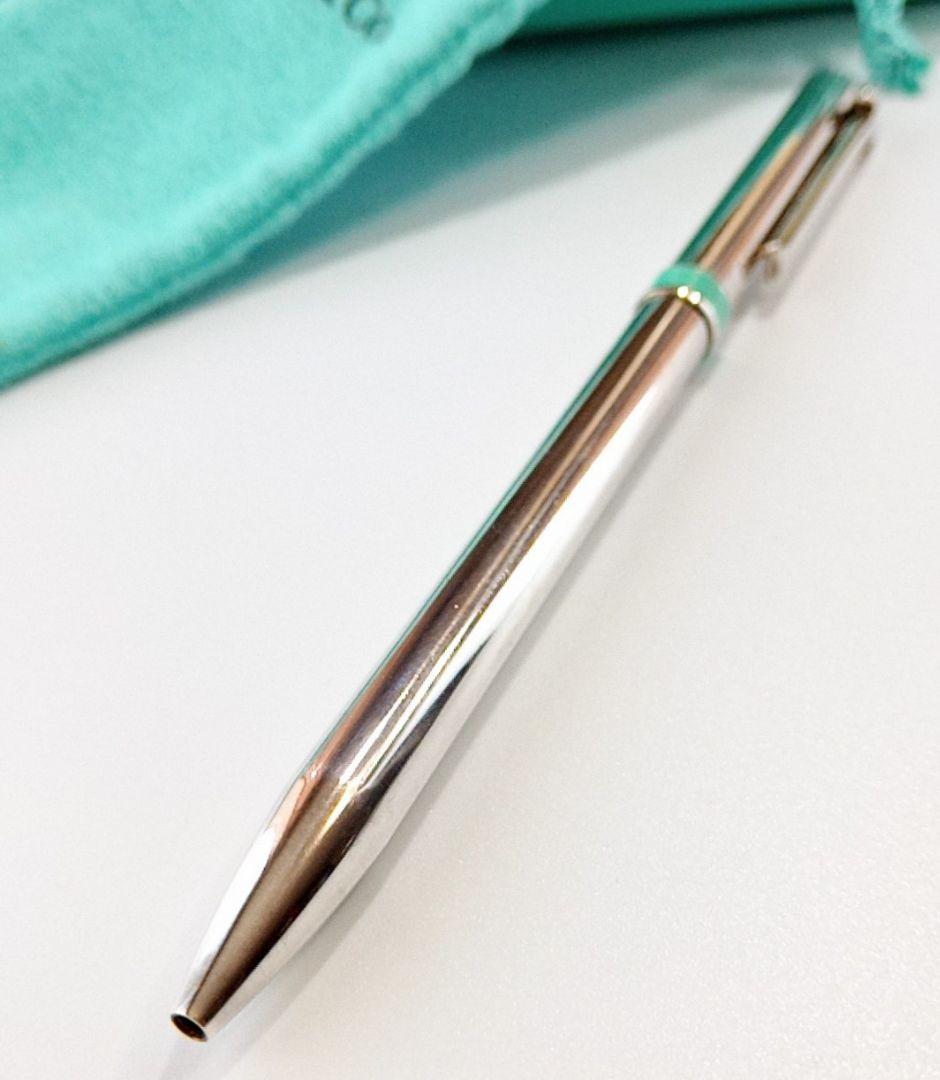 即日発送【美品 希少USA刻印】ティファニー ボールペンTクリップ 箱ポーチ付