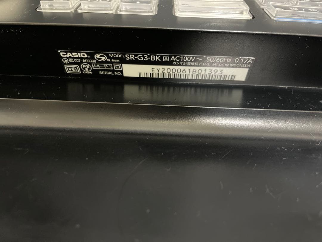 CASIO SR-G3-BK　鍵　付属品あり　動作確認済インボイス対応