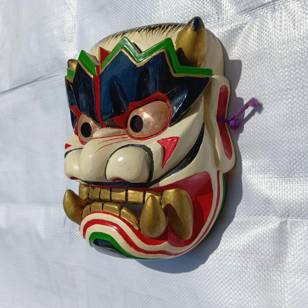 神楽面 木製（桐） 色彩豊か