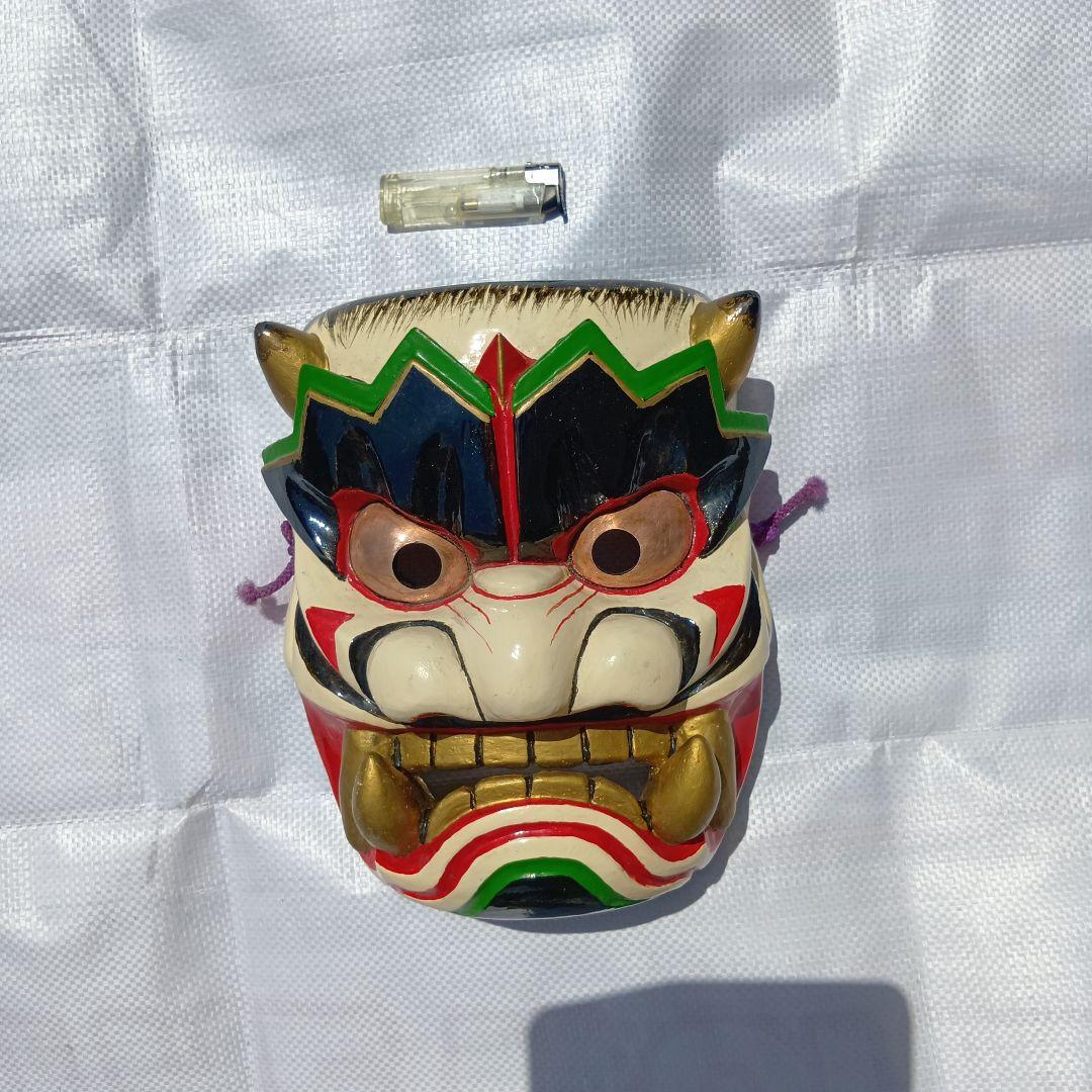 神楽面 木製（桐） 色彩豊か
