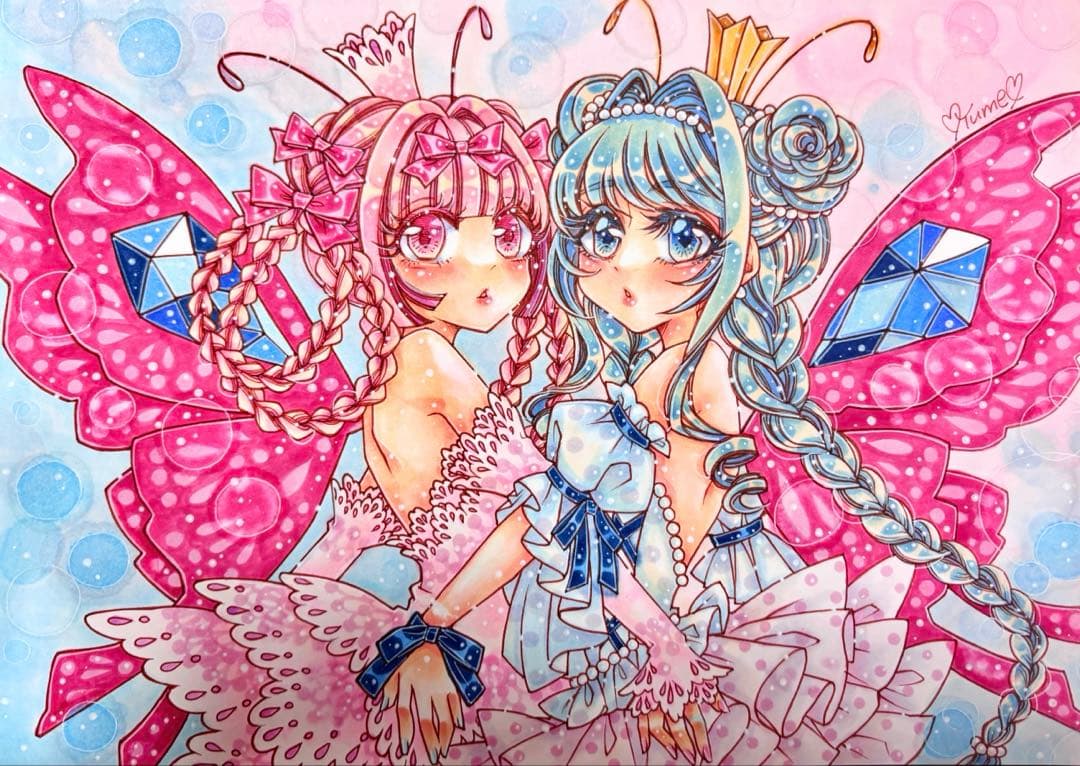 イラスト⑅*.♡　作品　原画