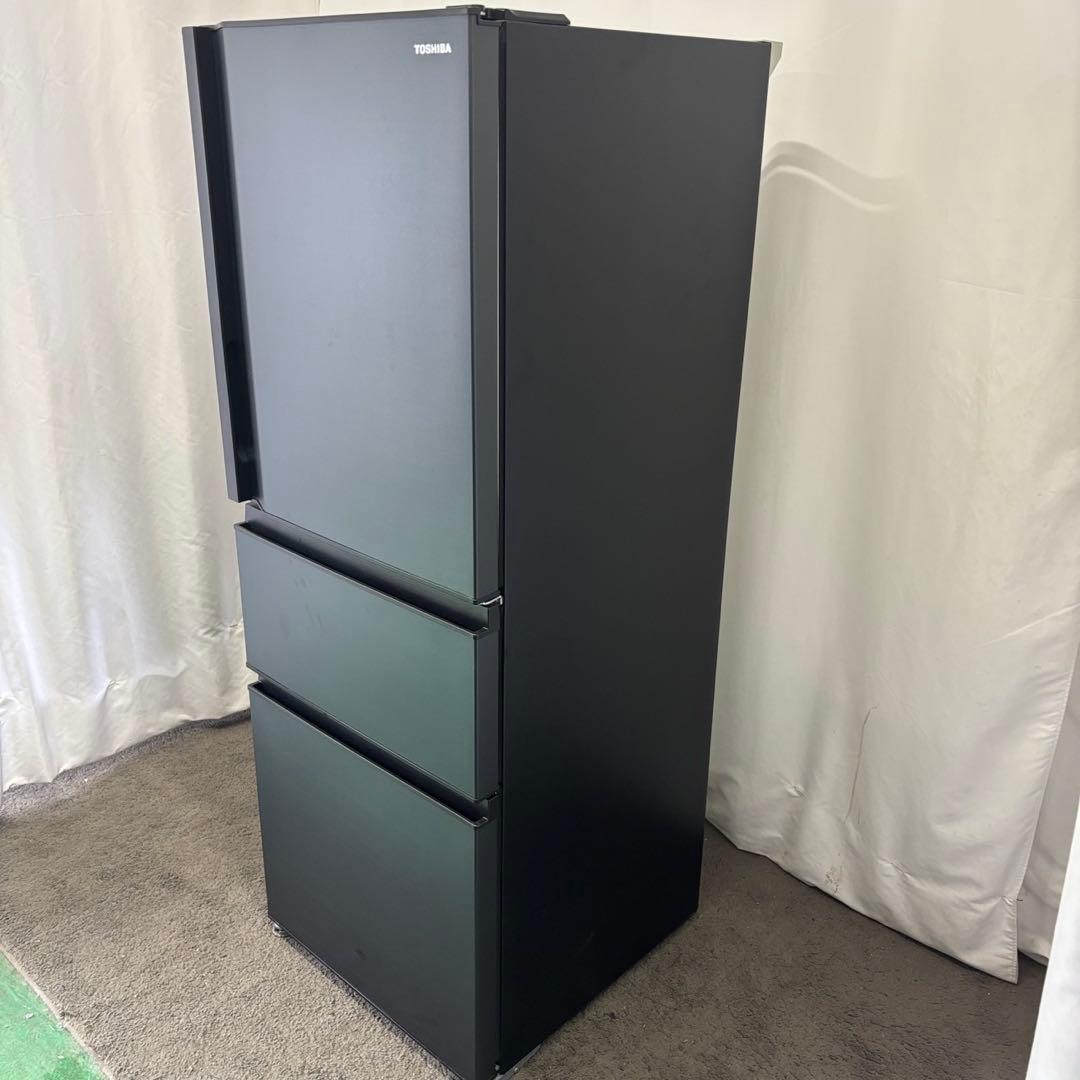 ★257　冷蔵庫　東芝　大型　黒　300ℓ-400ℓ　綺麗　安い　設置無料