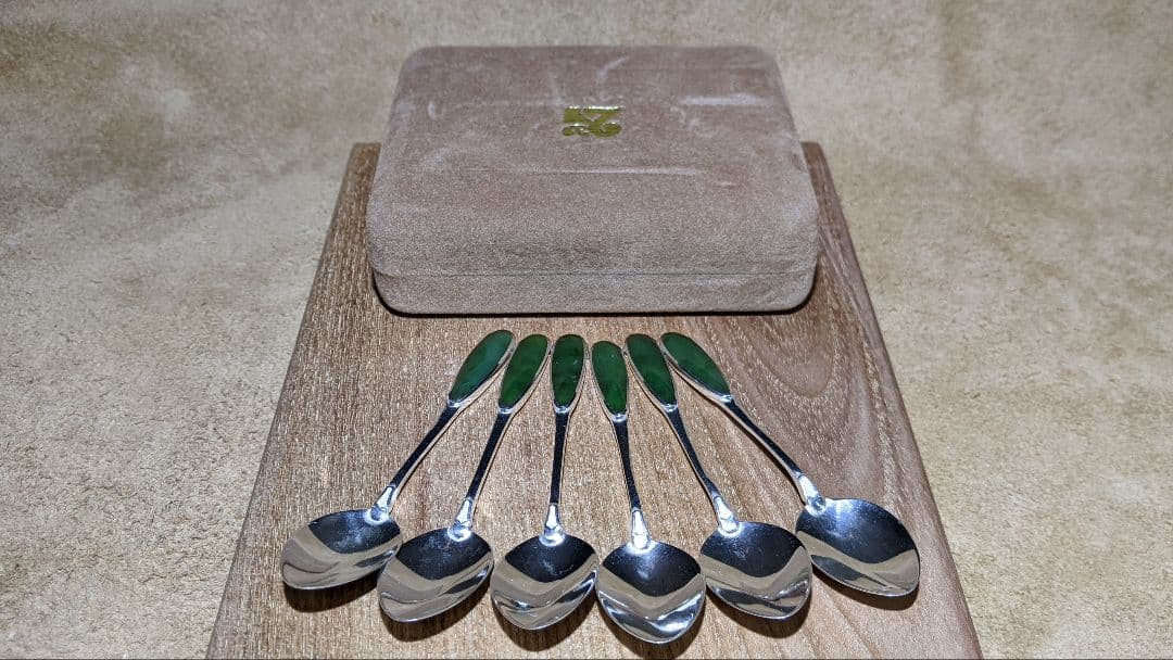 Silver Green Stone インレイ デミ スプーン