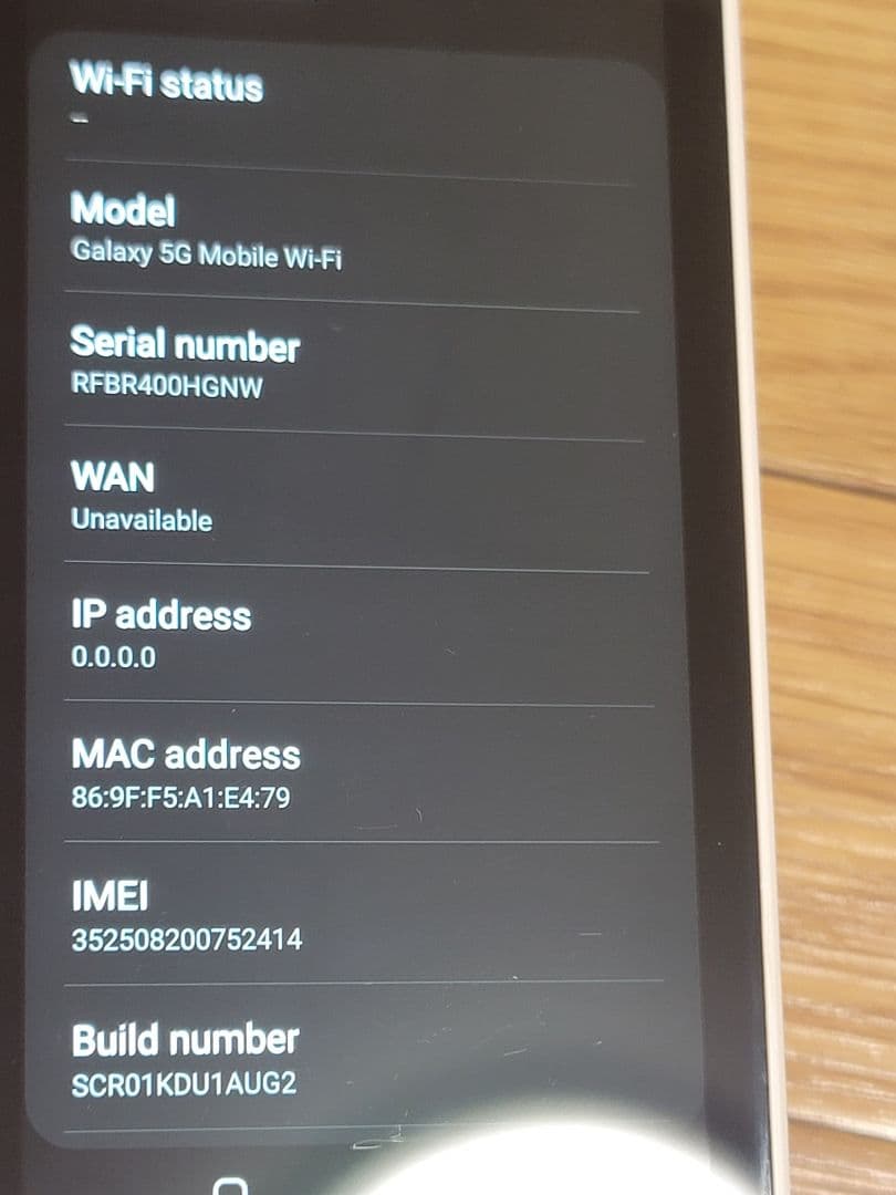 Galaxy 5G Mobile Wi-Fi SCR01 ポケット 動作確認済み