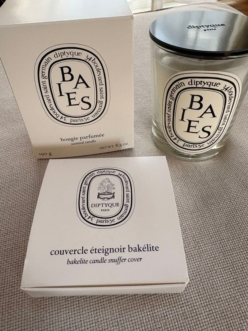 diptyque BAIES アロマキャンドル 190g 蓋　カバー付き　美品