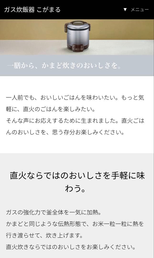 リンナイ　ガス炊飯器 RR-100FS(A)(DB) ダークブラウン