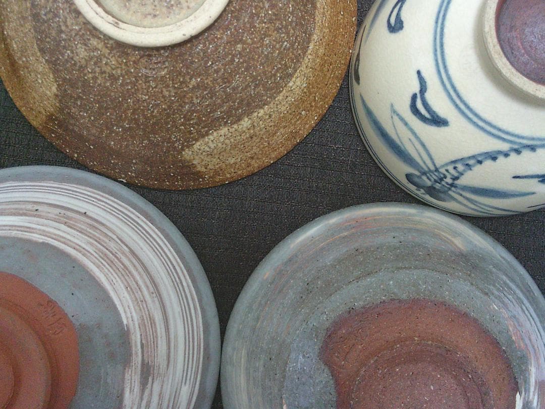 使って！【抹茶茶碗 9点　刷毛目 信楽　蜻蛉文　在銘・E26】★掘り出し換金処分