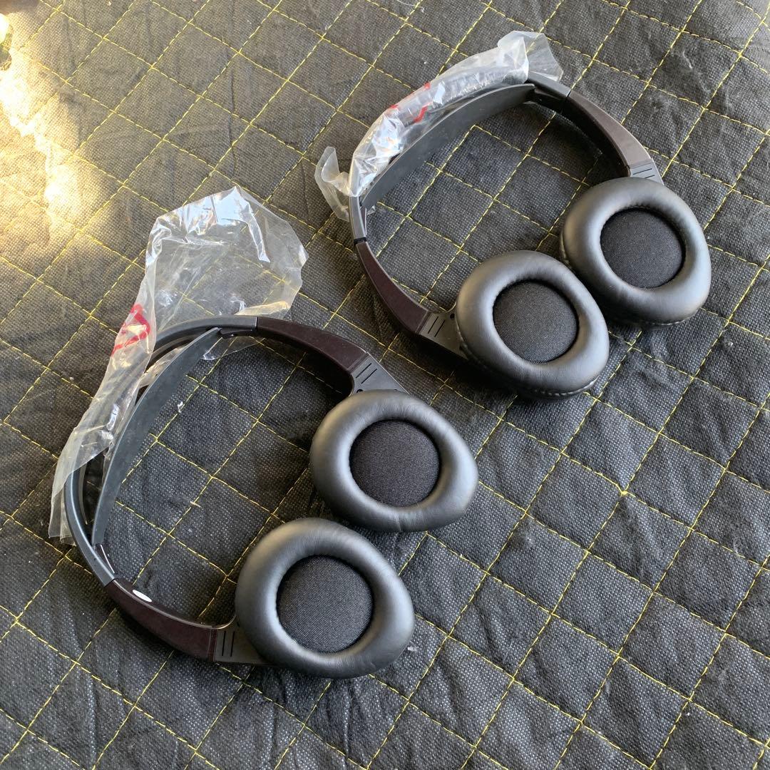 Bluetoothヘッドセット ブラック 2セット　二列目シート用