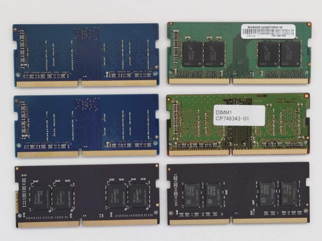 ノート用メモリDDR4いろいろ4GB×6枚セット