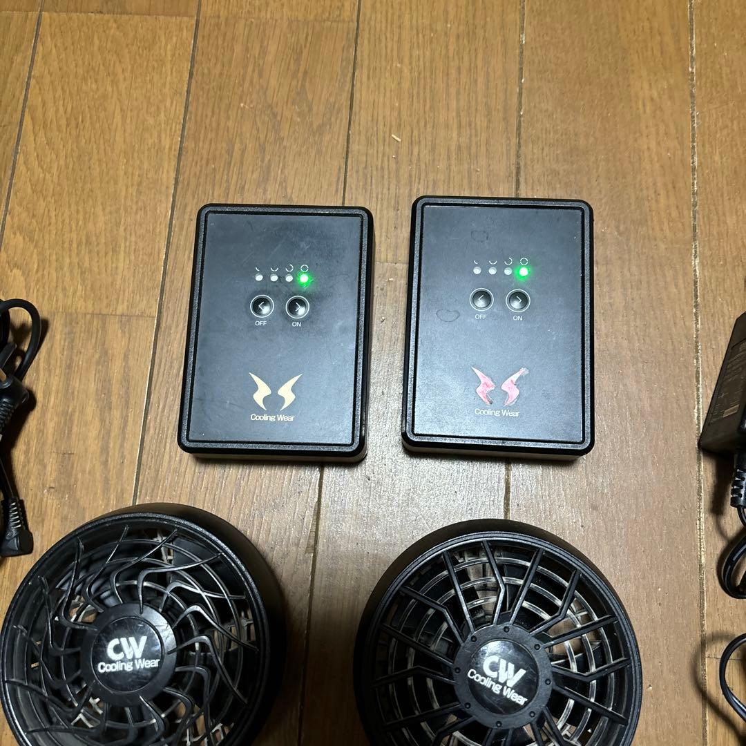 空調服バッテリー2個　ファンセット