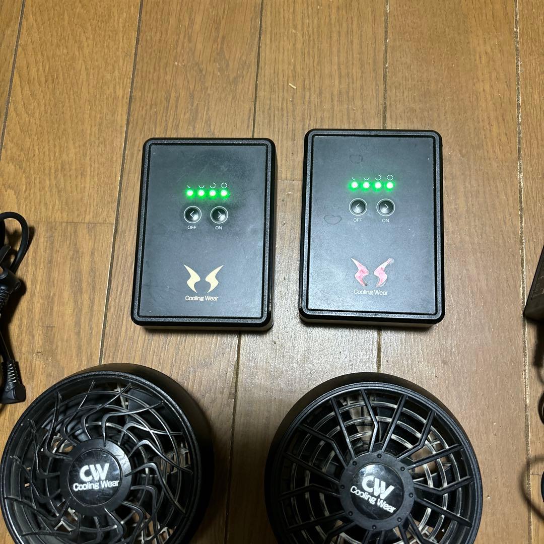 空調服バッテリー2個　ファンセット