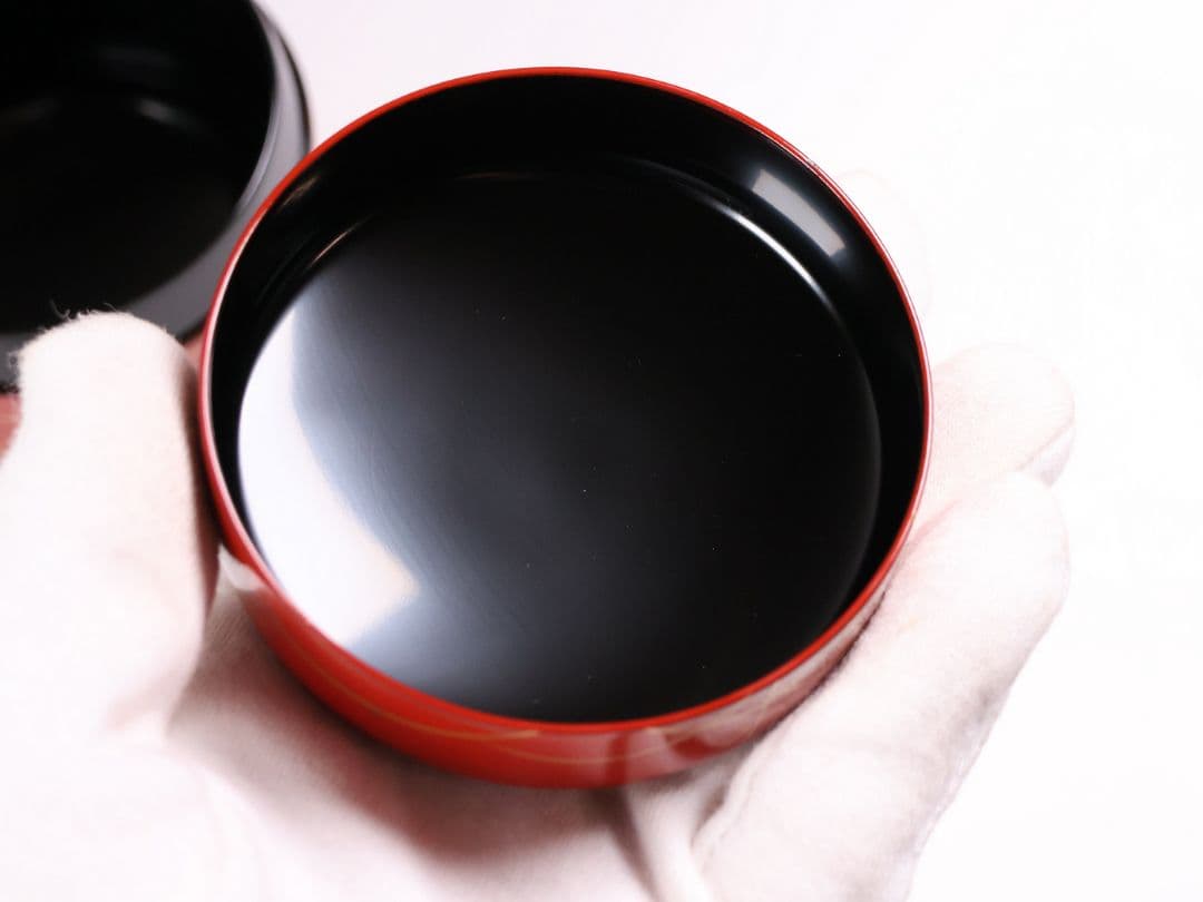 茶道具 佐々木麗峰 武蔵野蒔絵 朱塗 棗 木製 漆芸 月 ススキ【MA904】
