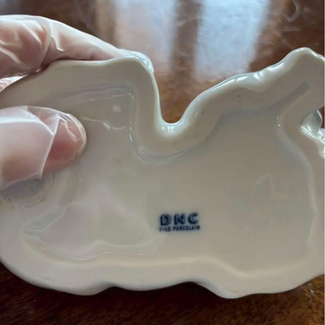 ブルドッグ　ビンテージ　置物　陶器　DNC fine porcelain