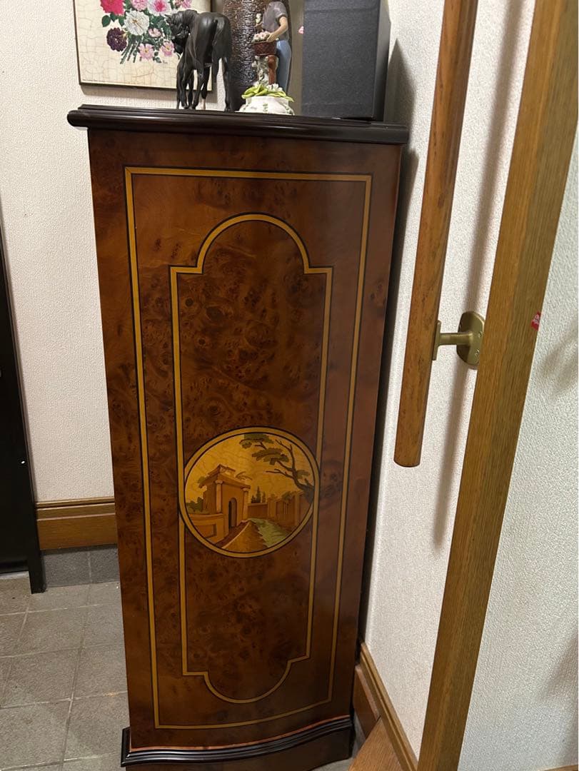 イタリア　チェスト　花台　美品　象嵌　定価50万