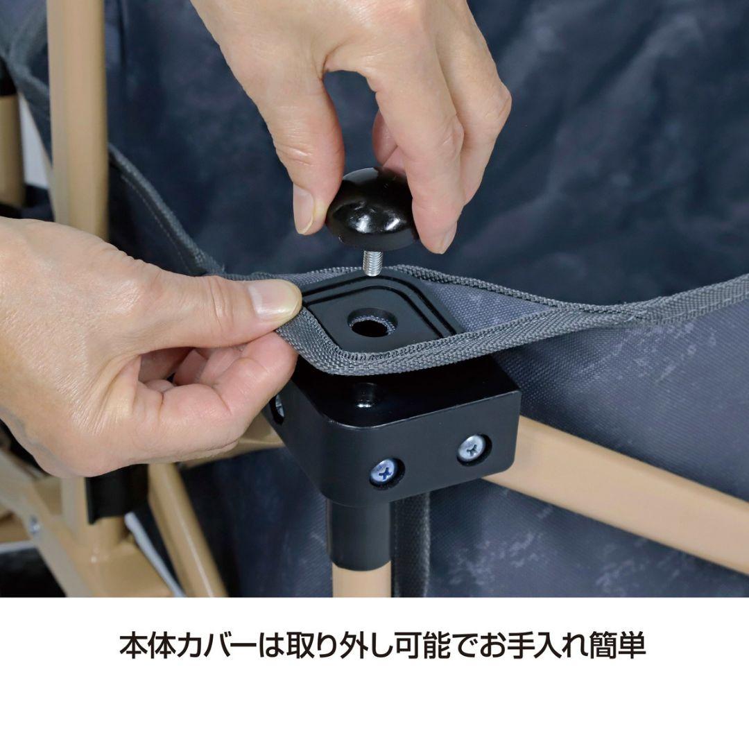 CAPTAIN STAG 折りたたみコンパクト 4輪キャリーカート グレー