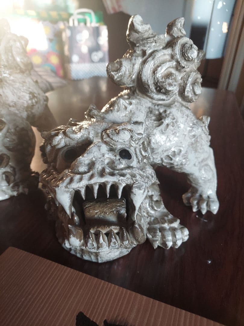 陶器 獅子像 福獅子　シーサー　工芸品