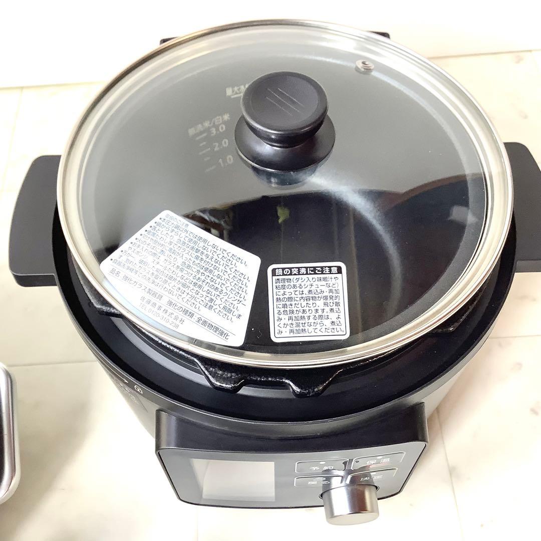 【未使用・美品】アイリスオーヤマ 電気圧力鍋 PMPC-MA2-B 付属品完備