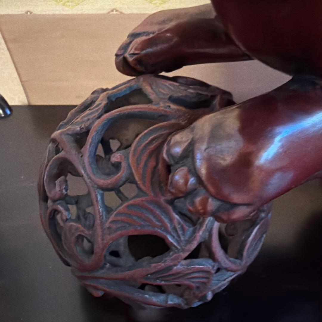 玉獅子　置物　高岡銅器　2/25.2/26発送不可