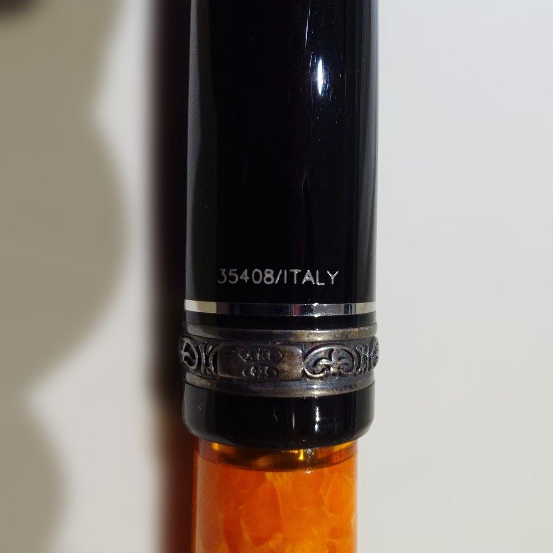デルタ ドルチェヴィータ ペン先14KT 万年筆 未使用品 オレンジ×黒