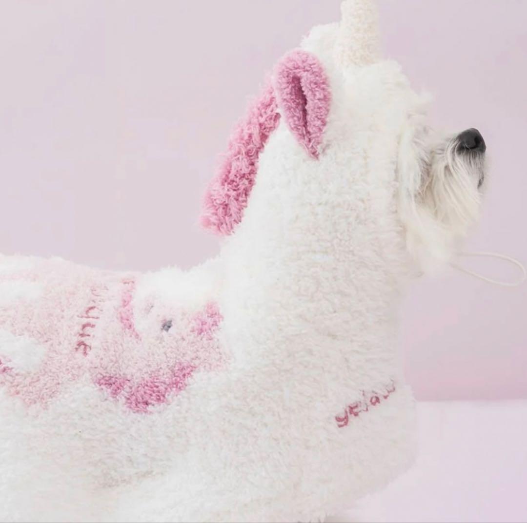 ジェラートピケ　【CAT&DOG】 ジェラートユニコーンケープ　ホワイトL