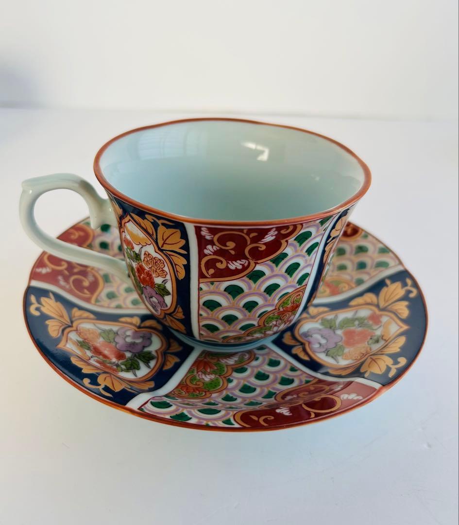 【新品】 有田焼 古伊万里 清秀 珈琲揃 カップ＆ソーサー 5客セット 桐箱入