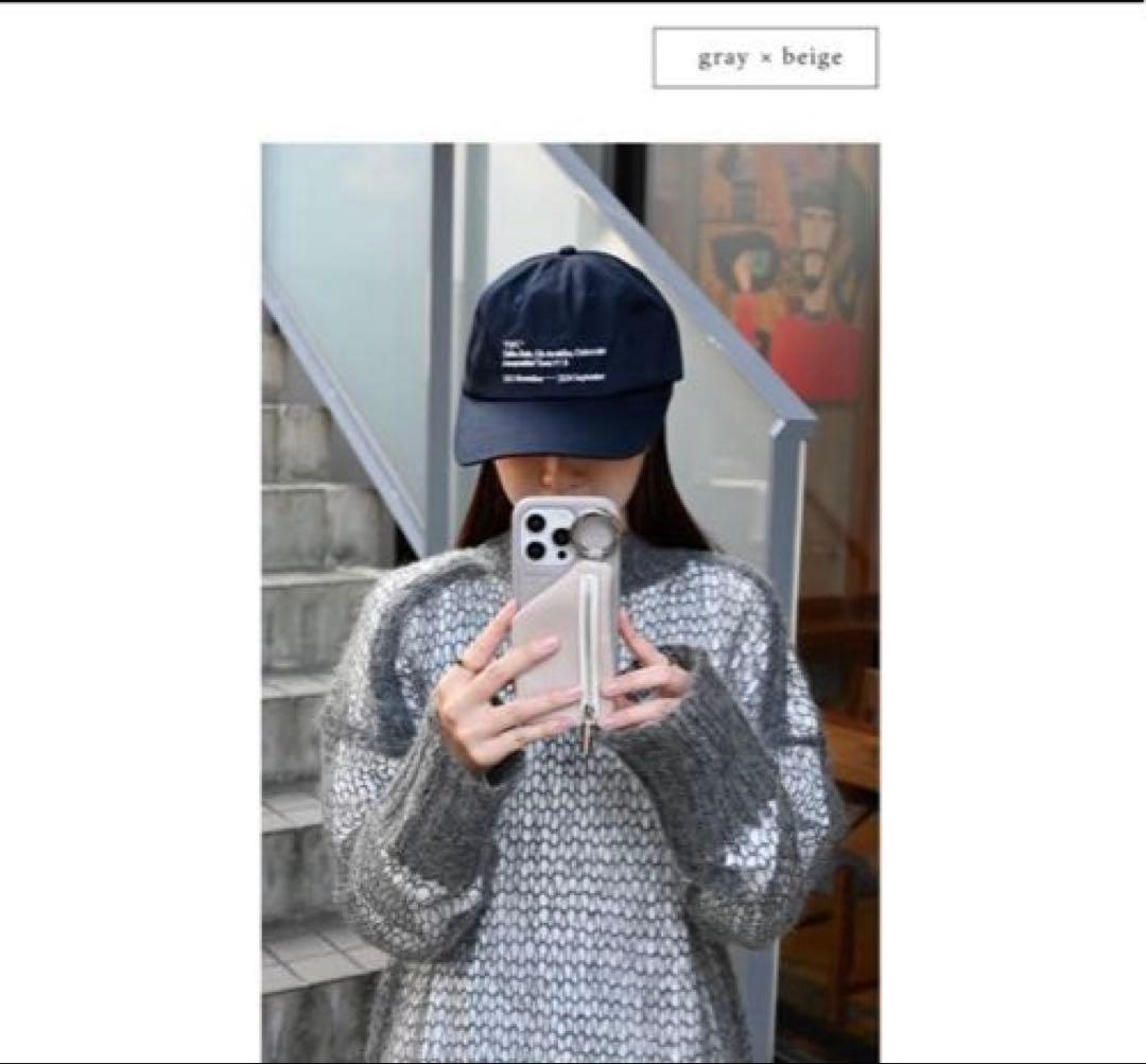 ajew グレー・ベージュ iPhone13ケース