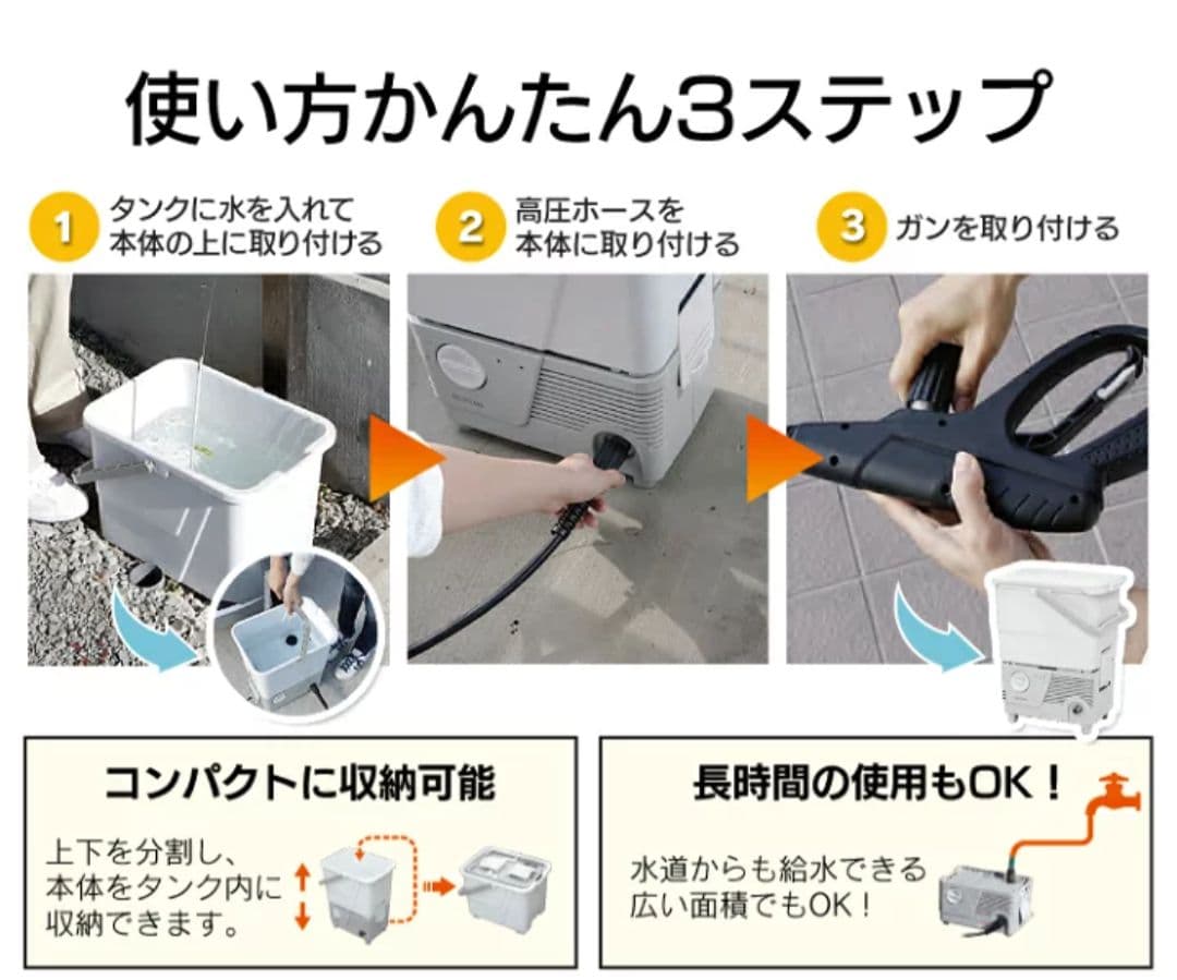 アイリスオーヤマ IRIS OHYAMA タンク式高圧洗浄機 SBT-412N