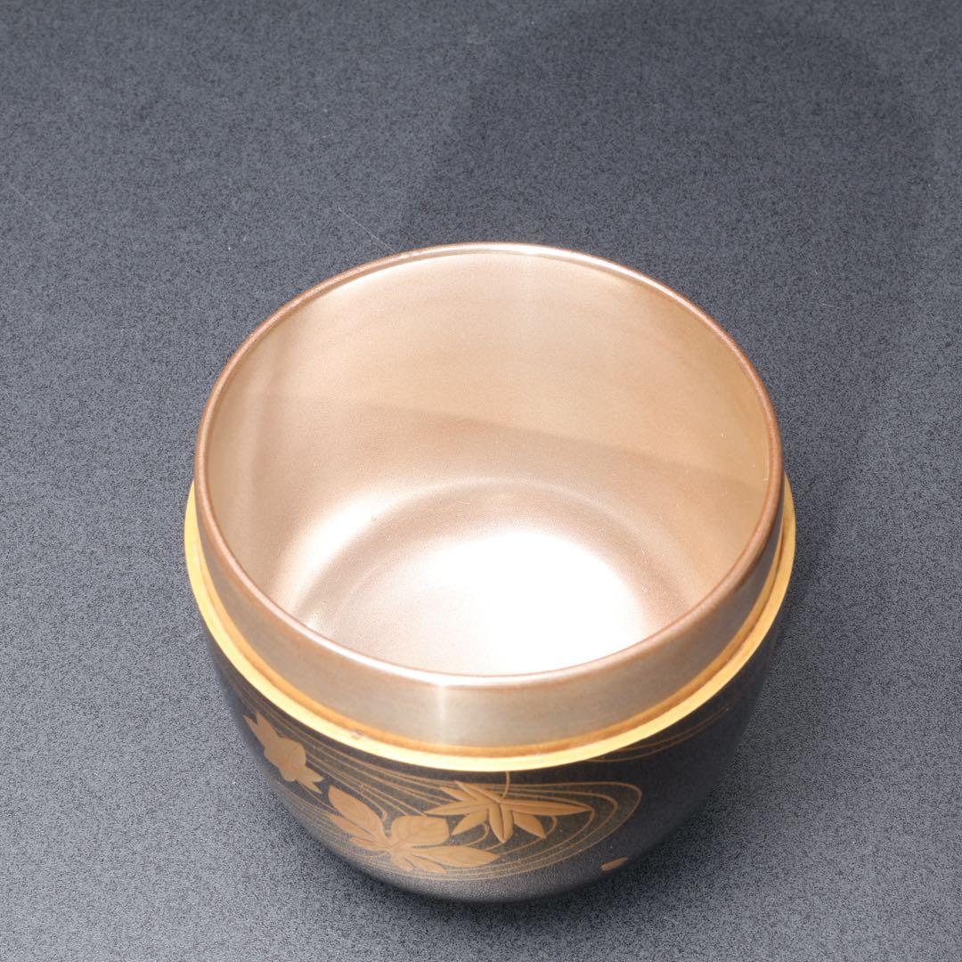 棗　立田川　桜と紅葉　流水　一后一兆　共箱　共布　R1692