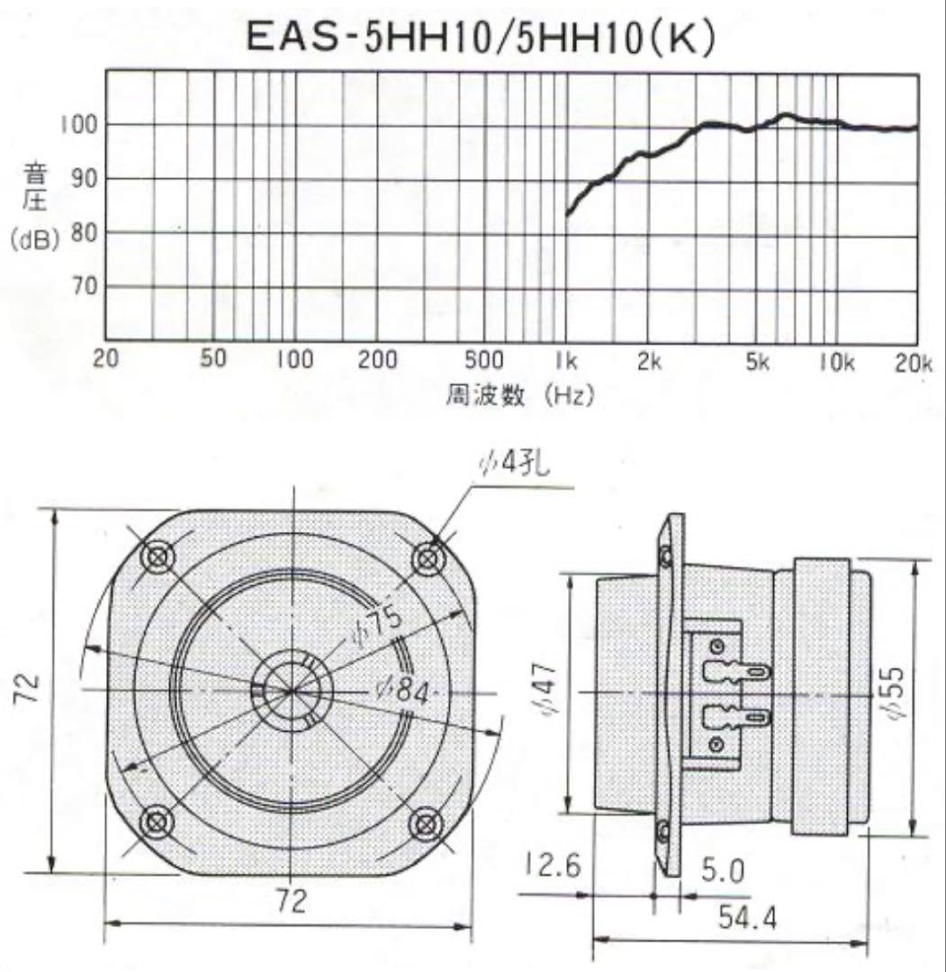 Technics EAS 5HH10 ツイーター　アッテネーター付き