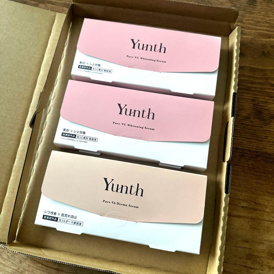 【新品未開封】Yunth 生VC美白美容液 2箱＋生レチノール美容液 1箱 3箱
