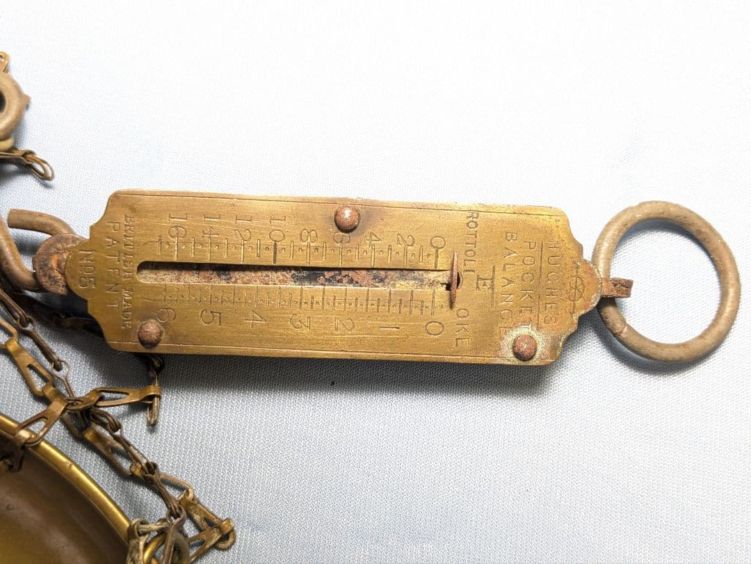 イギリス アンティーク ポケットバランス 吊り秤 ハンギングスケール