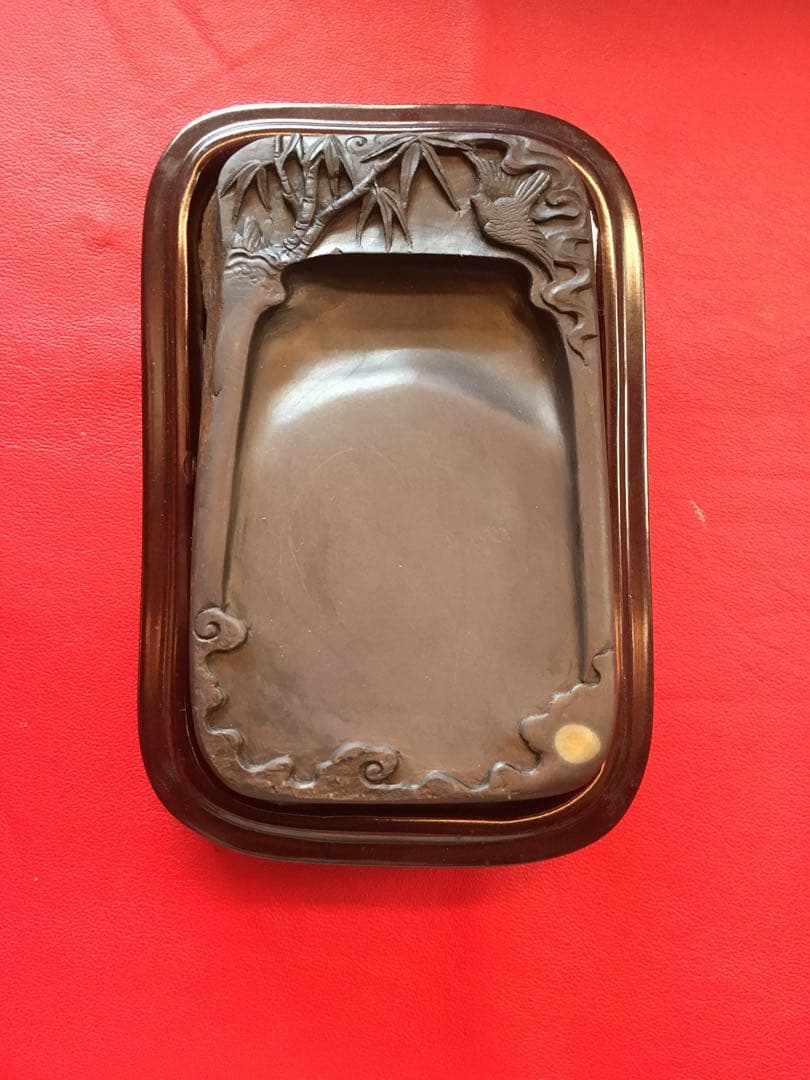 竹雀硯