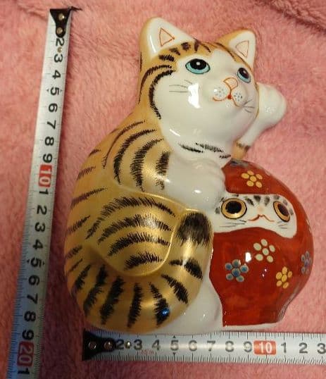 九谷焼招き猫　達麿招き猫　５号　伝統工芸品　九谷焼　招き猫