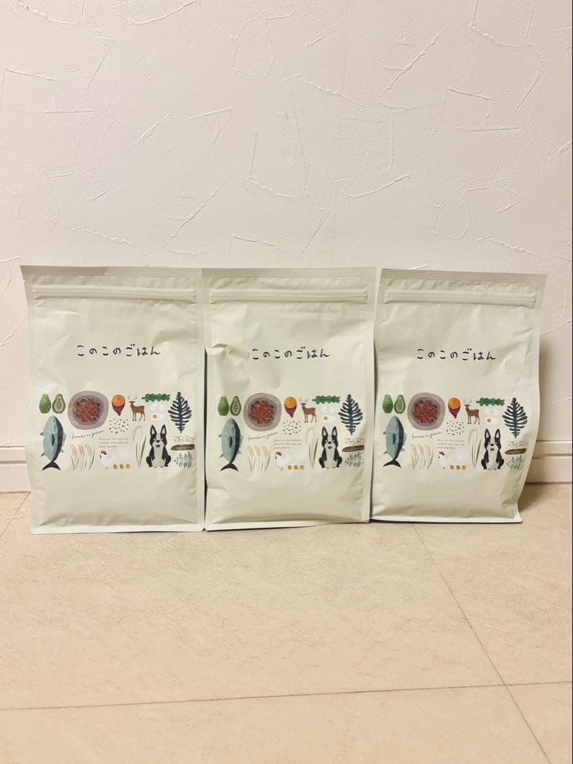 このこのごはん ドライフード 1kg 3袋セット