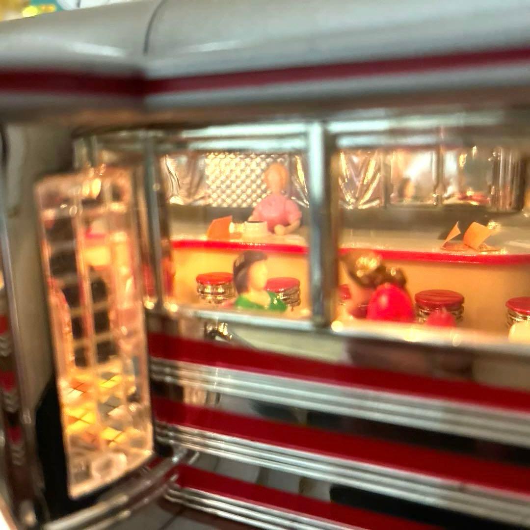 アメリカン　ダイナー ライトアップ　ジオラマ　アメリカングラフィティ 電話機
