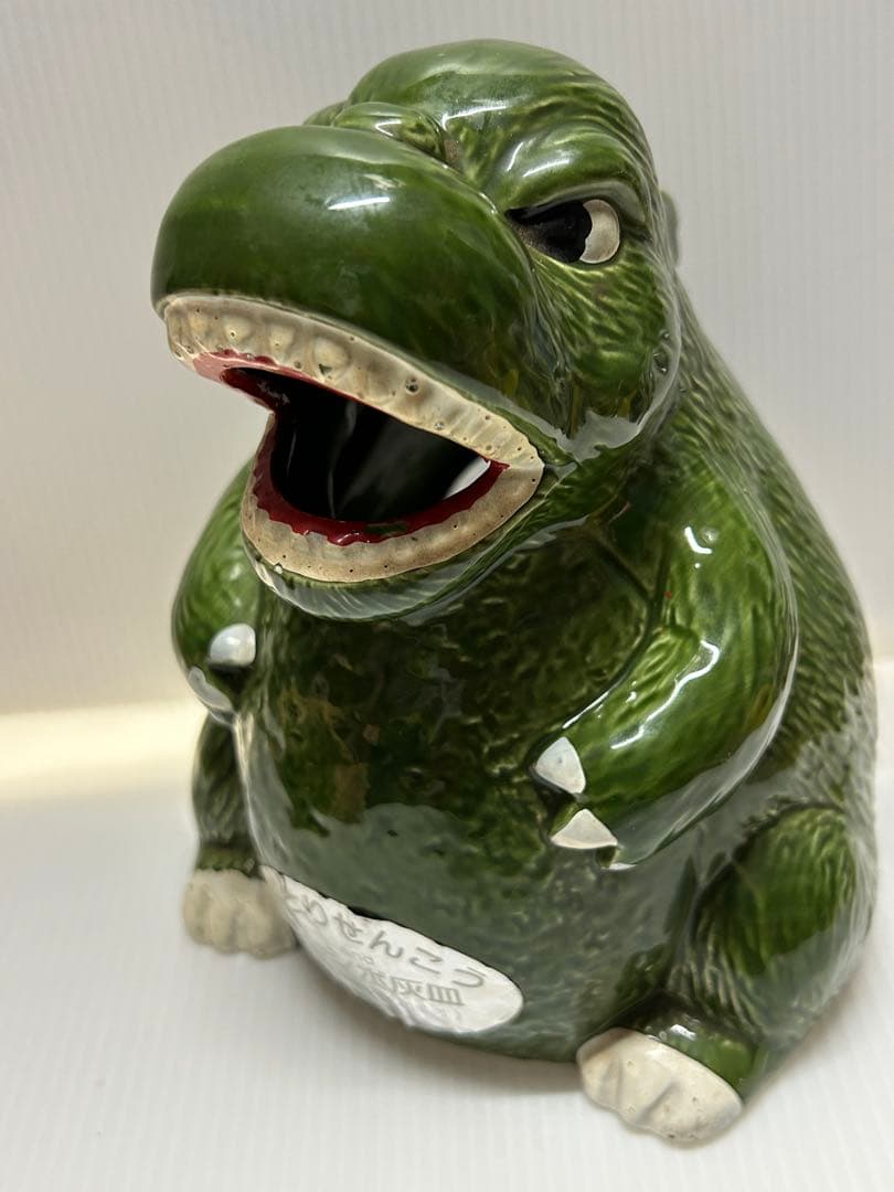 ゴジラの蚊取線香立て 陶器 ゴジラ 特撮 1984 東宝 フィギュア 昭和レトロ